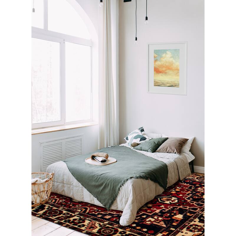 ECARPETGALLERY Hand-knotted Kayseri Vintage Red Wool Rug - 5'4 x 6'7