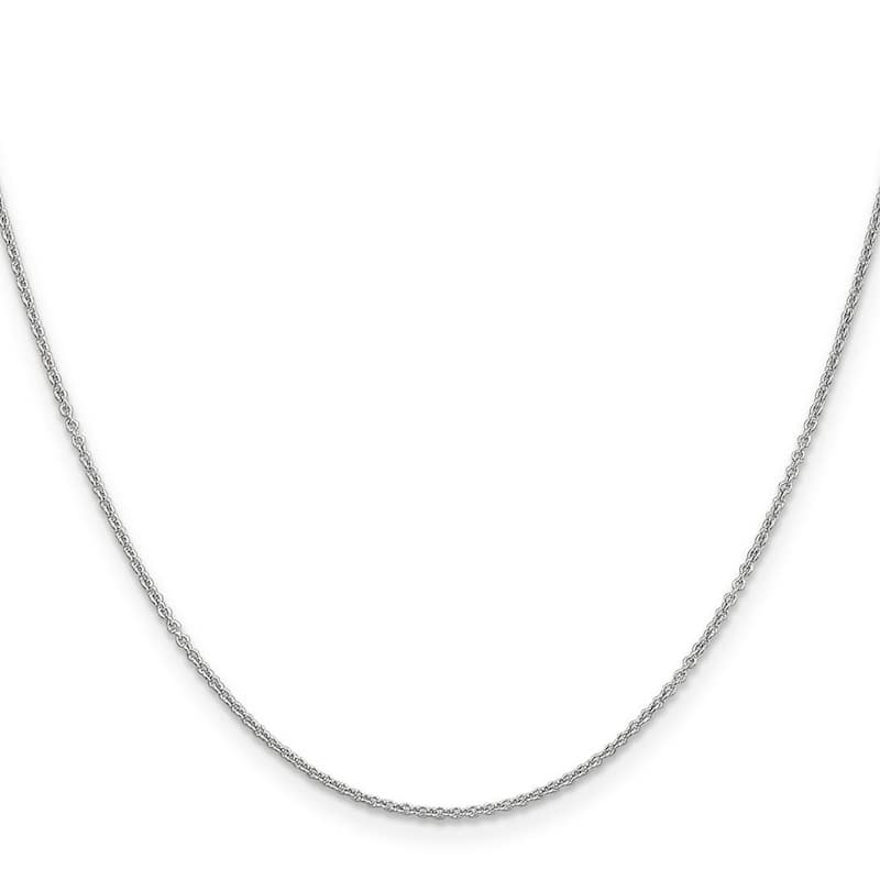 Curata 10k White Gold 1.2mm Cable Chain Necklace (Lobster)