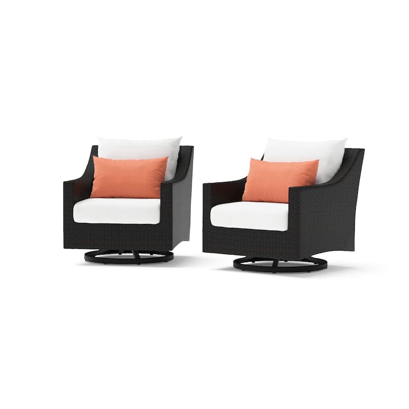 Deco 2 Piece Sunbrella Outdoor Patio Motion Club Chairs - 30"W x 33"D x 32"H