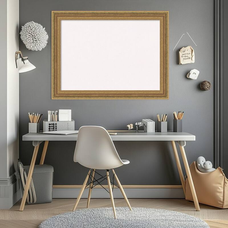 Elliot Gold Framed Cork Board - Bulletin Board, Organization Board, Pin Board