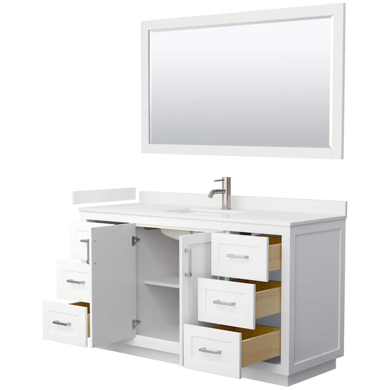 Wyndham Collection WCF292960S-QTZ-UNSM58 Miranda 60" Free Standing