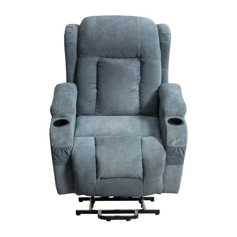 Power Lift Recliners for Elderly with Heat for Living Room with Infinite Position and Side Pocket,USB Charge Port
