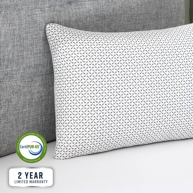 Bodipedic Memory Foam Cluster Pillow with Charcoal Cover