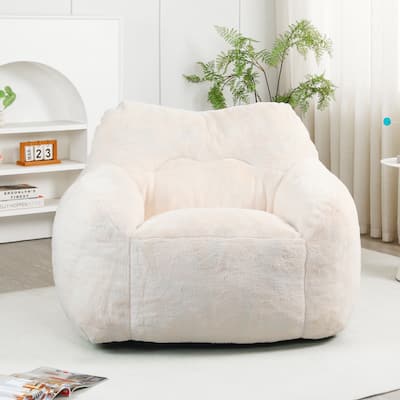 Bean Bag Sofa Chair with Armrests Stuffed High-Density Foam