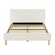 preview thumbnail 29 of 29, Upholstered Platform Bed Frame, Soft Headboard, Wood Support, Grey or White