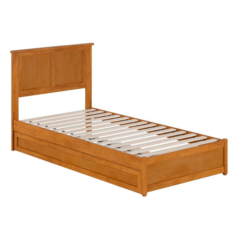 Felicity Platform Bed with Panel Footboard and Twin XL Trundle