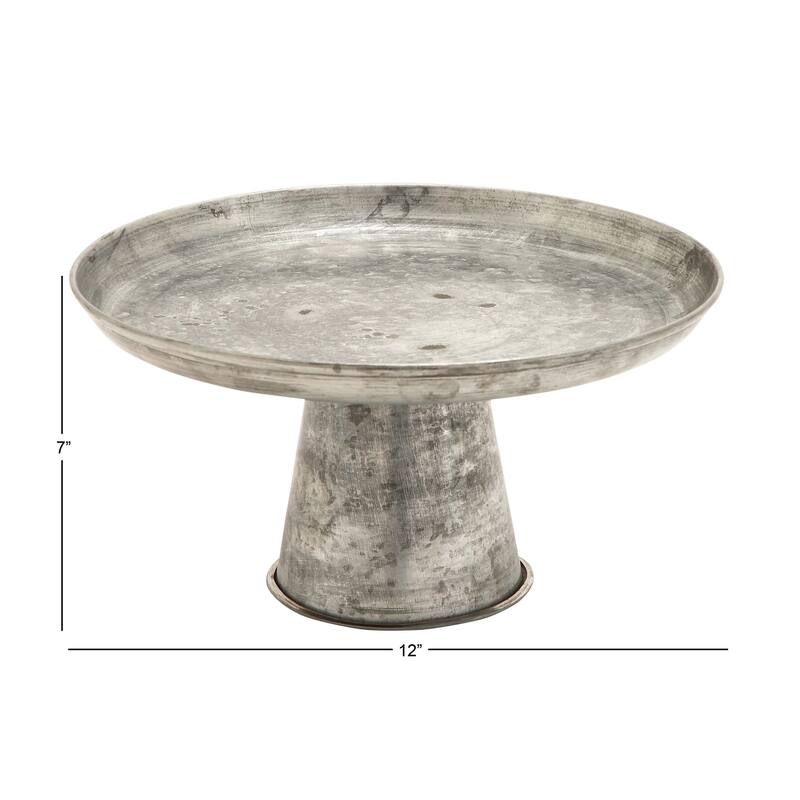 Gray Metal Cake Stand