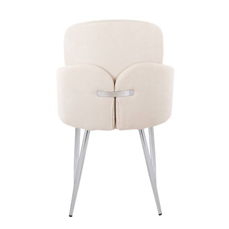 Silver Orchid Dahlia Dining Chair with Metal Legs (Set of 2)