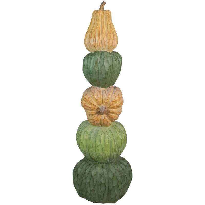 Five Tiered Stacked Pumpkins Thanksgiving Decoration - 42.5"