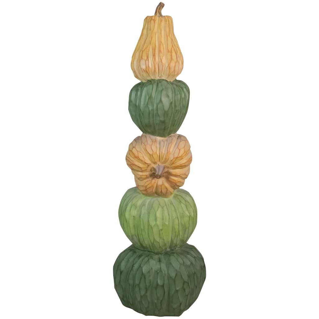 Five Tiered Stacked Pumpkins Thanksgiving Decoration - 42.5"