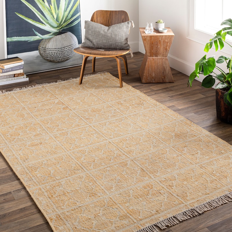 Livabliss Casual Laural Diamond Area Rug - 9' x 13' - Grey