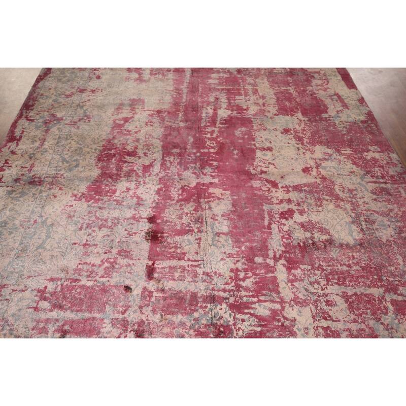 Contemporary Abstract Indian Area Rug Handmade Wool Carpet - 6'6"x 9'9"