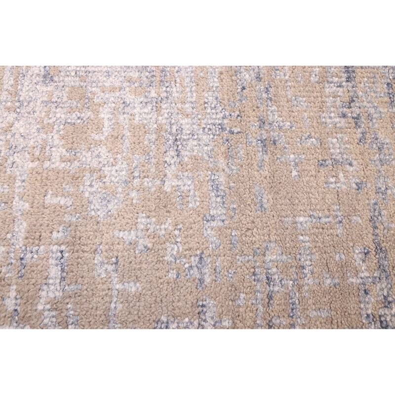 ECARPETGALLERY Hand-knotted Elysian Taupe Silk, Wool Rug - 8'2 x 11'2