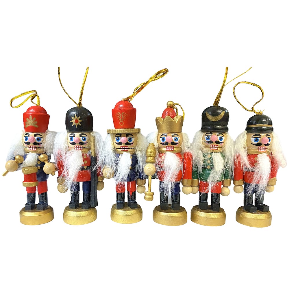 3.25 inch Nutcracker Ornaments, Set of 6