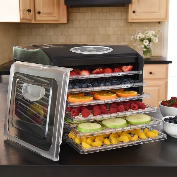 Ivation Electric Countertop Food Dehydrator with 6 Drying Racks, Digital Temperature Controls and Timer with Automatic Shutoff