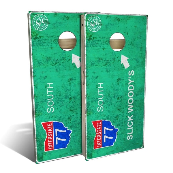 slide 2 of 8, Ohio Interstate Outdoor Cornhole Board Set