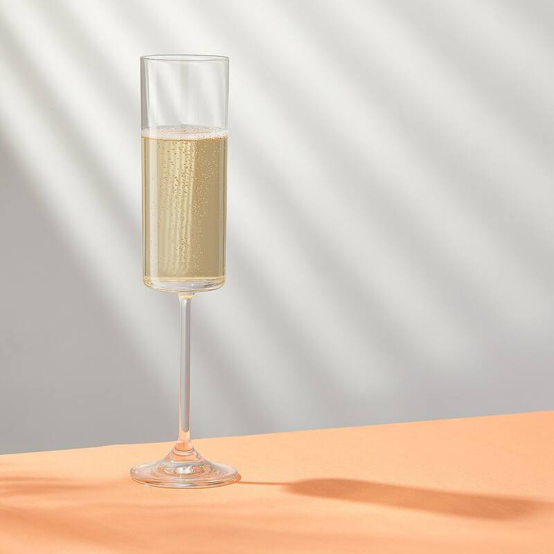JoyJolt Claire European Crystal Champagne Glasses 5.7 oz Set of 2