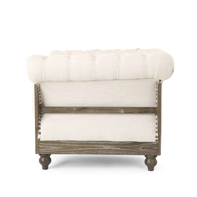 39" Upholstered Button Tufted Club Chair