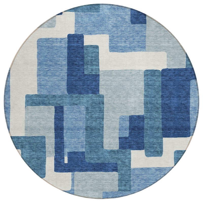 HomeRoots Abstract Transitional Rectangle Outdoor Rug