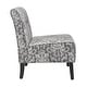 preview thumbnail 7 of 10, Porch & Den Mathilda Grey Damask Accent Chair