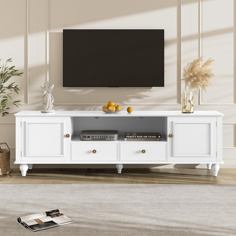 70.9'' Modern TV Stand for TVs up to 80 Inches - White