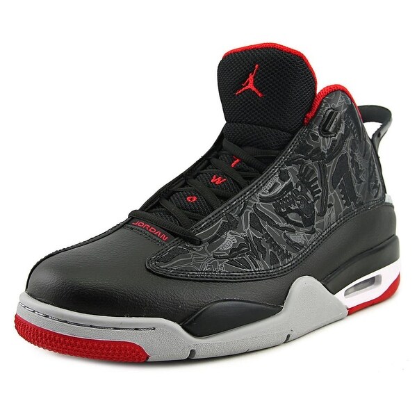 Jordan Dub Zero Men Round Toe Leather Black Sneakers