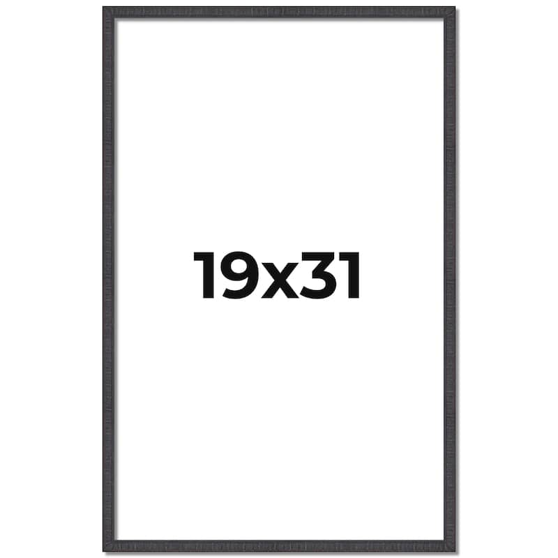 19x31 Frame Brown Solid Wood Picture Frame - Complete Modern Photo