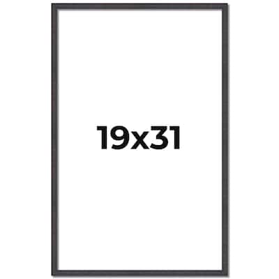 19x31 Frame Brown Solid Wood Picture Frame - Complete Modern Photo