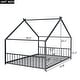 preview thumbnail 7 of 5, Full Size Metal House Bed, Black