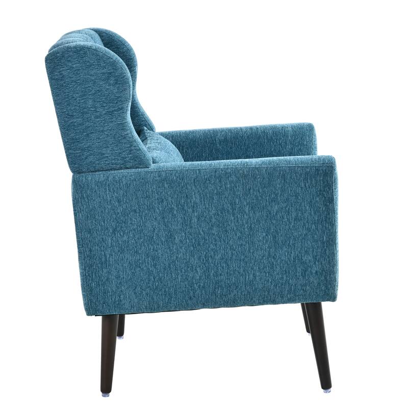Modern Accent Chair,Chenille Arm Chairs for Living Room,Comfy Soft Padded Lounge Chair in Small Space, Bedroom