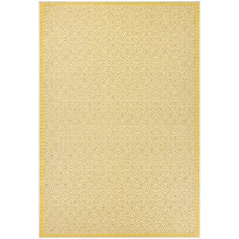 Dream Decor Rugs Samantha Indoor Outdoor Area Rug - 3'9" x 5'5" - Yellow/Ivory