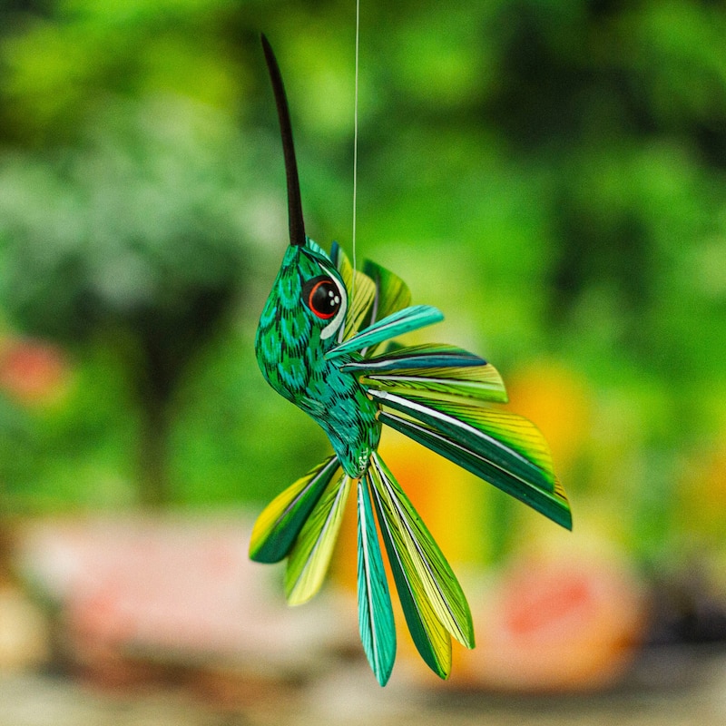 Novica Handmade Jungle Plumage Wood Alebrije Ornament