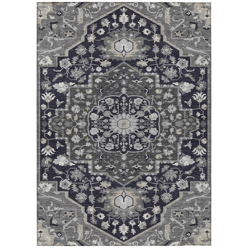HomeRoots Oriental Traditional Rectangle Outdoor Rug