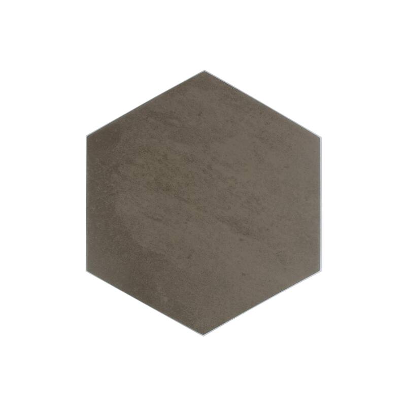 Arcadian Hexagon 9 in. x 10 in. Glazed Porcelain Wall and Floor Tile - Sable Matte - 4.5 in. x 10 in. tile sample