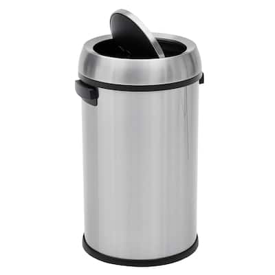 17 Gallon Stainless Steel Kitchen Waste Bin, 65L High-Capacity