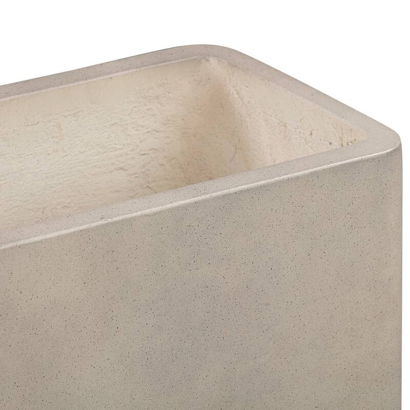Sunstone Modern Indoor Outdoor Lightweight Concrete Planter