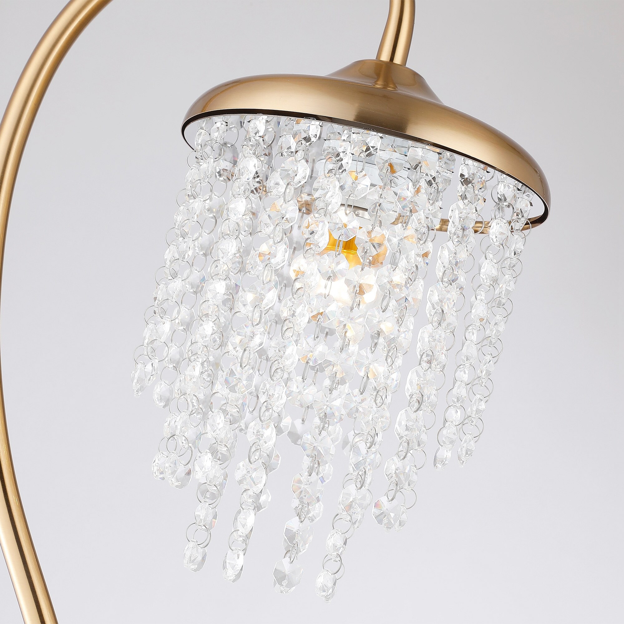 Gold crystal chandelier floor lamp on sale