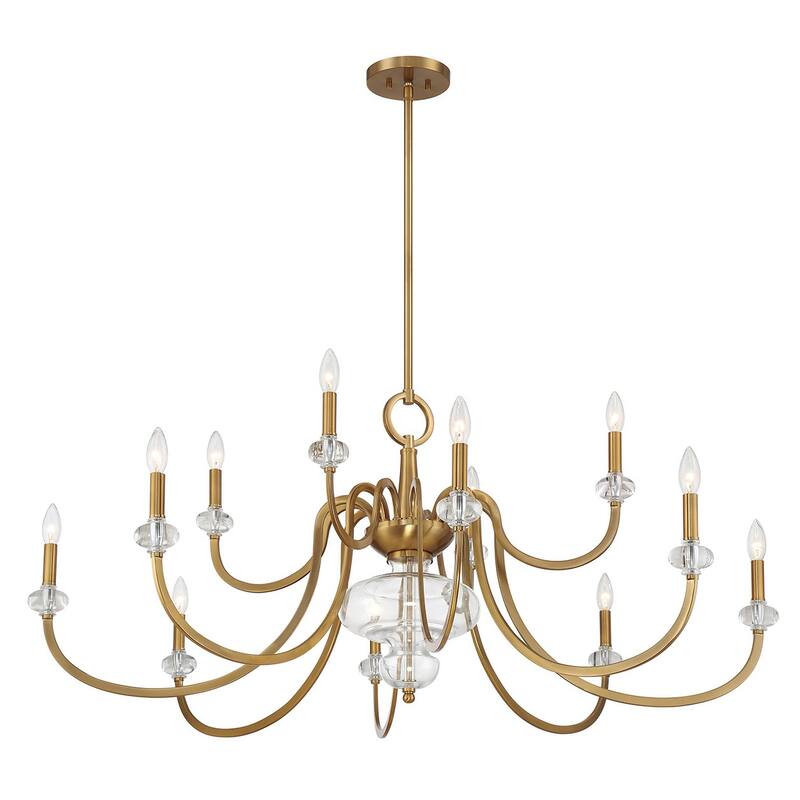 Savoy House 1-5803-12 Bergdorf 12 Light 50" Wide Taper Candle Style