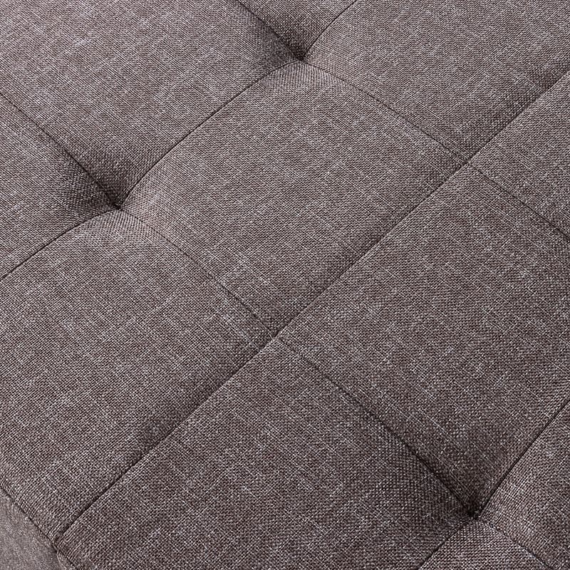 30 Inch Smart Lift Top Button Tufted Fabric Storage Ottoman by Crown Comfort