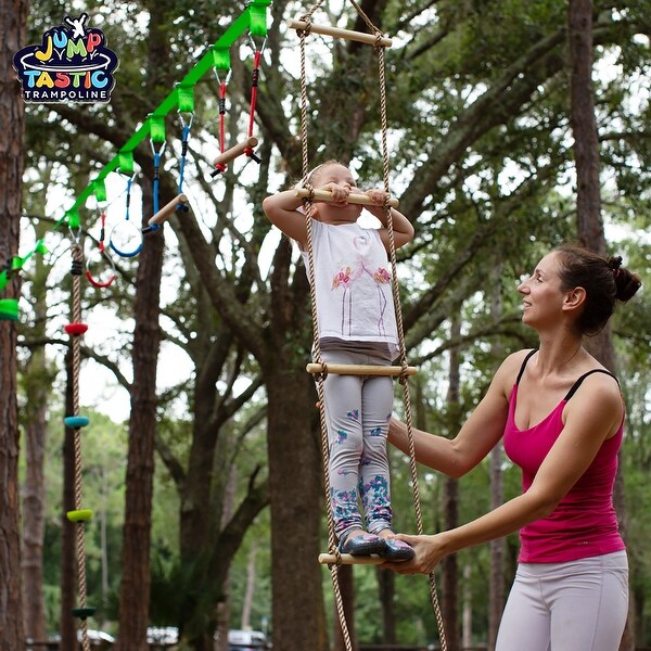 50ft Ninja Slackline Jungle Swing Gym Ninja Warrior Obstacle