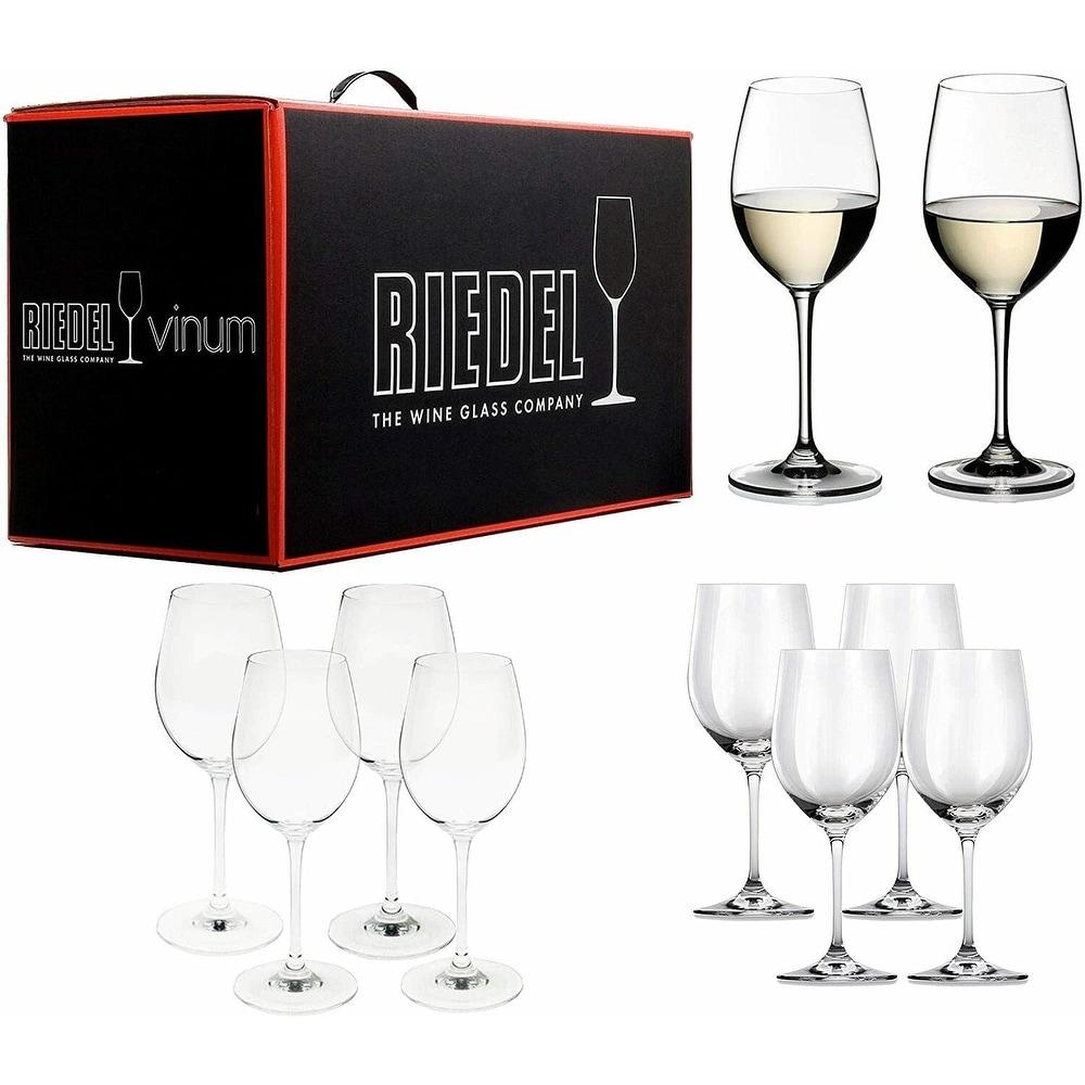 Riedel Everyday White Wine glasses, pair, etched