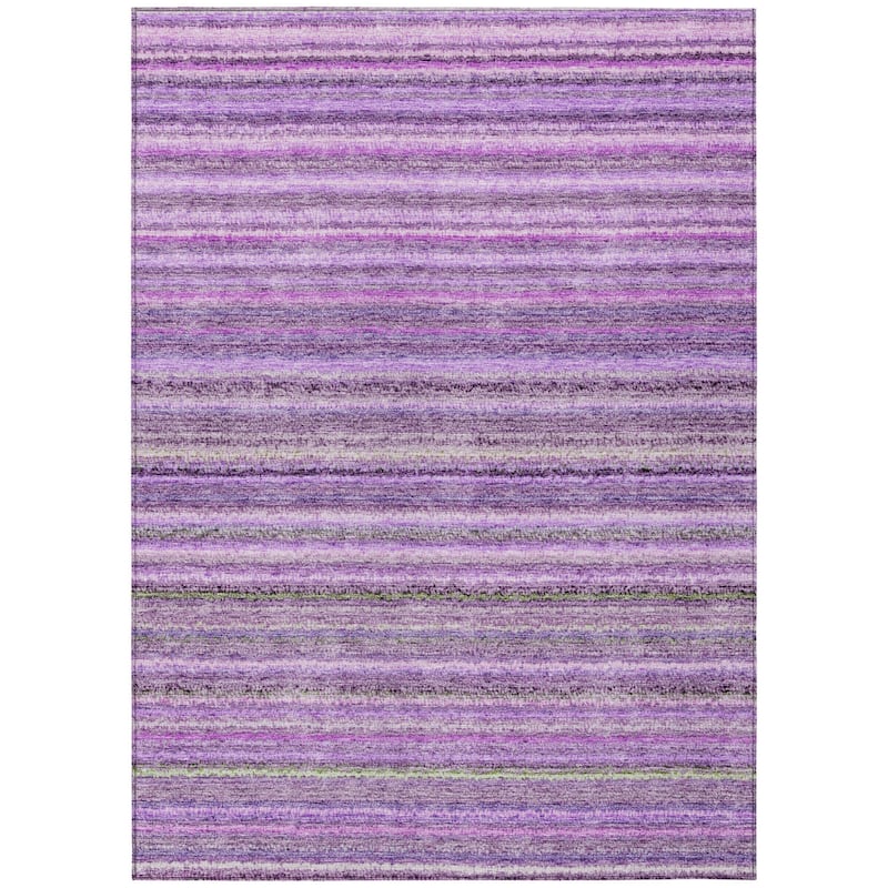 HomeRoots Striped Transitional Rectangle Outdoor Rug