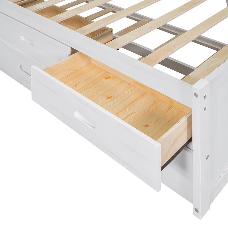 platform bed with Storage Headboard