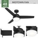 preview thumbnail 5 of 18, Hunter 48" Midtown Ceiling Fan with LED Light, Handheld Remote - Modern, Contemporary, Transitional