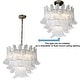 preview thumbnail 10 of 10, Vintage Mid-Century Modern Chandelier Clear Art Glass Pendant With Antique Bronze Finish For Livingroom Bedroom