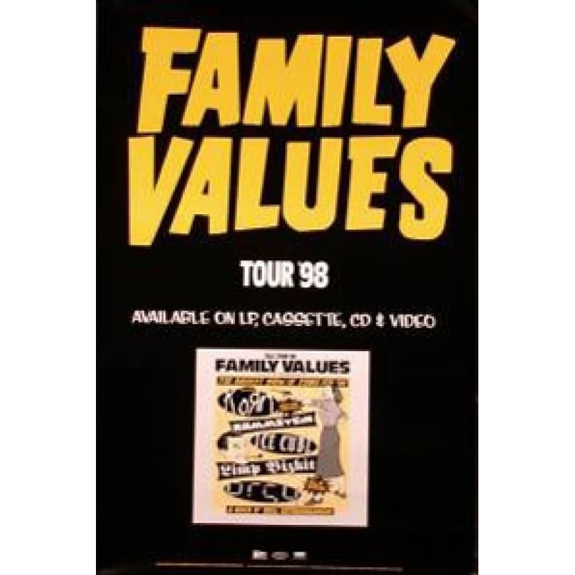 Korn Family Values Tour 98 Poster Item Rar99914539 - Bed Bath