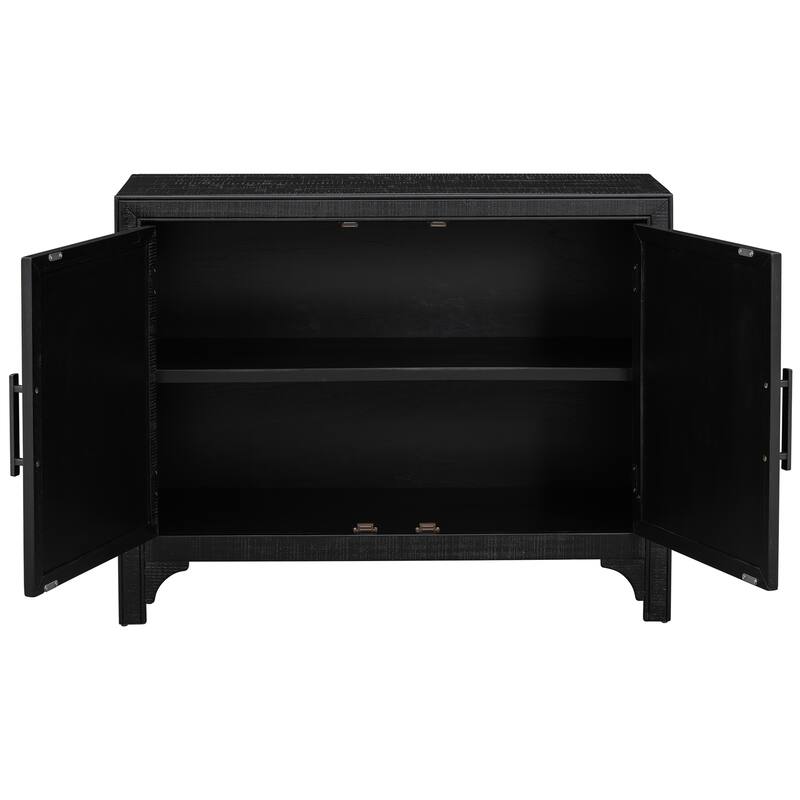 Modern Cabinets with Unique Design Doors and 1 Adjustable Shelves for Living Room, Study Room