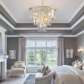 Gold Luxury Crystal Chandelier Modern Chandeliers Lights - Bed Bath ...