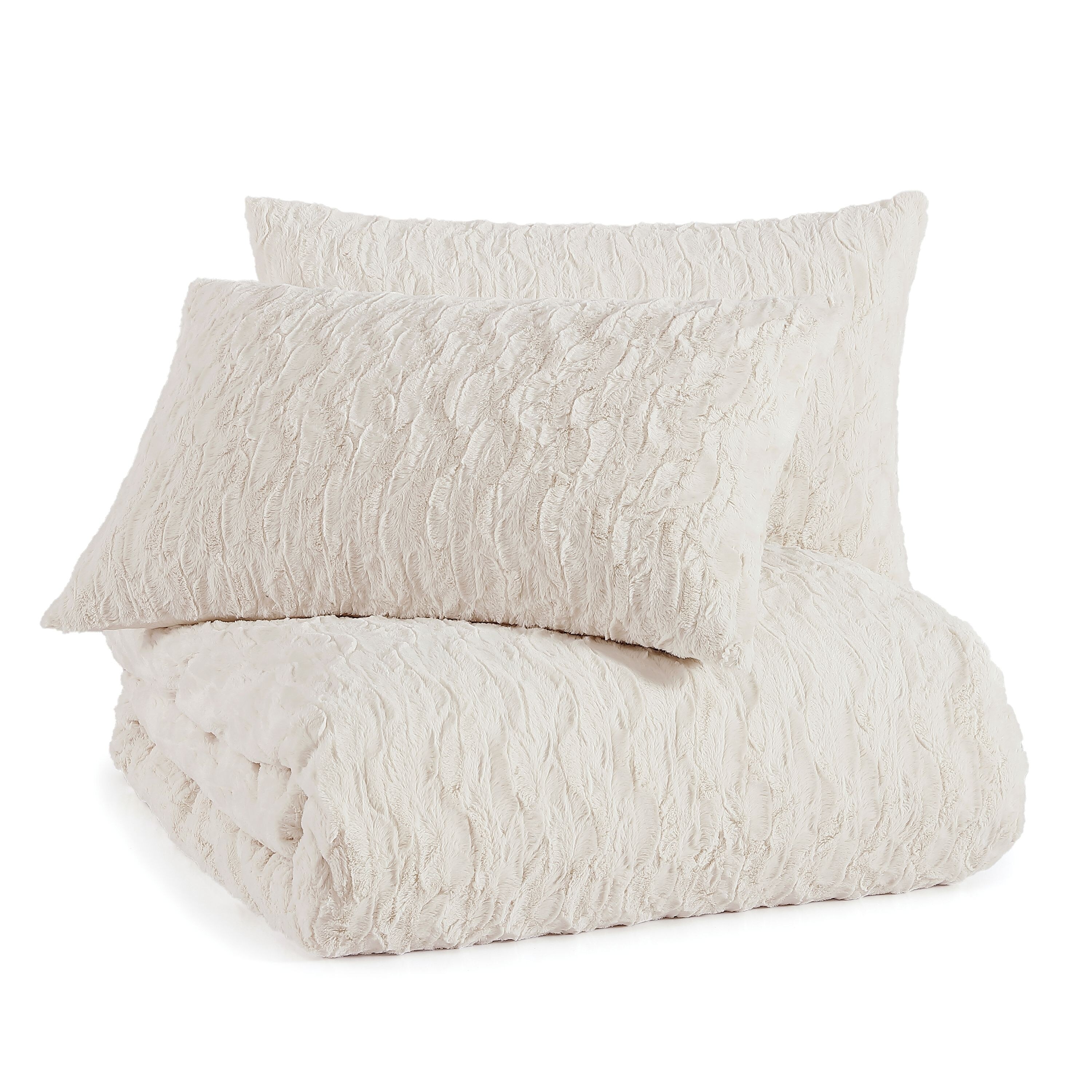 KARL LAGERFELD PARIS Heavenly Faux Fur Duvet Set