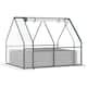 Outsunny Raised Steel Garden Bed with Greenhouse Cover - 50" L x 37.5" W x 36.25" H